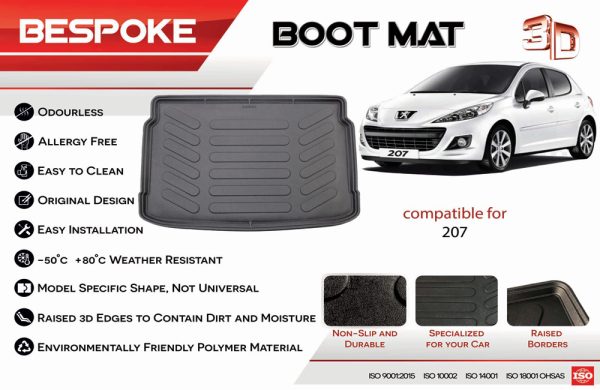 Peugeot 207 Boot Liner Mat Tray 2006-2013 - Image 2